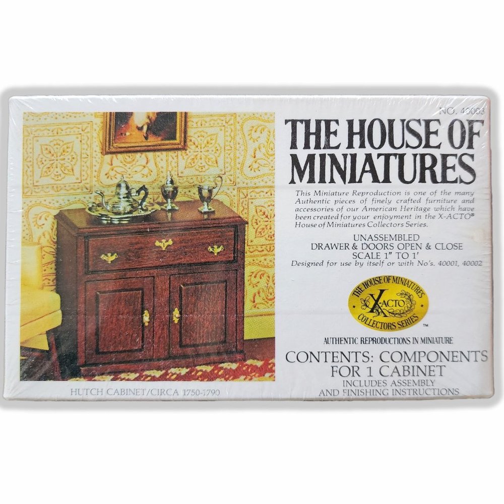 Vintage Original The House Of Miniatures Hutch Cabinet Circa 1750-1790 #40003